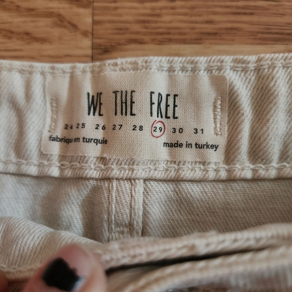 EUC We The Free/ Free People Beige Button-Up Denim Skirt, Size 29 - Picture 5 of 6